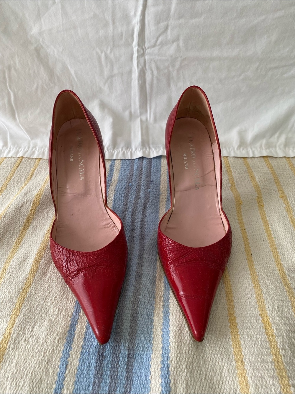 Red Leather Pumps
